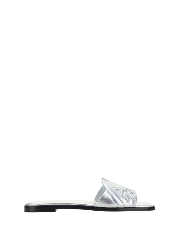 Women's Silver Seal Logo Sandals