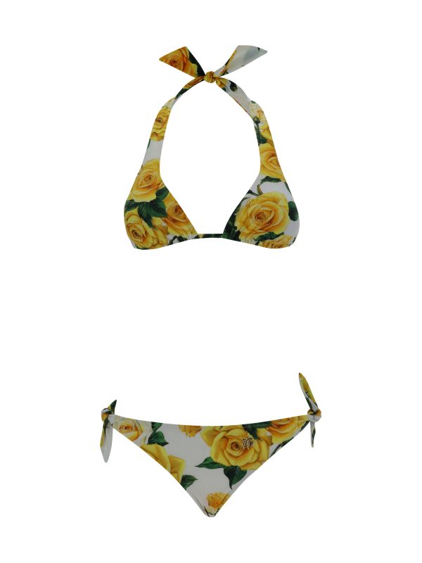 Yellow Rose Print Bikini