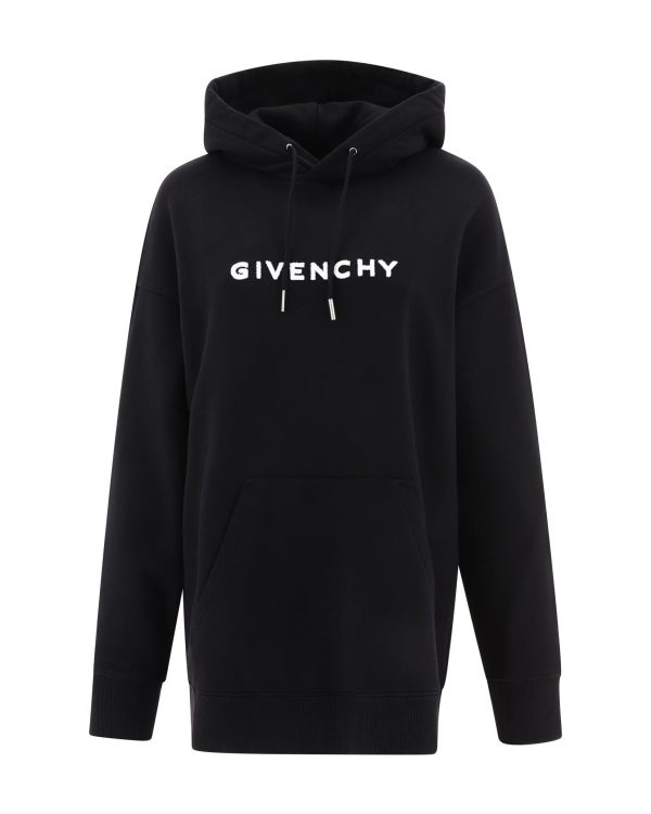 Flocked Logo Hoodie