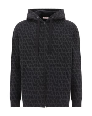 Men's Hoodie with Toile Iconographe Print